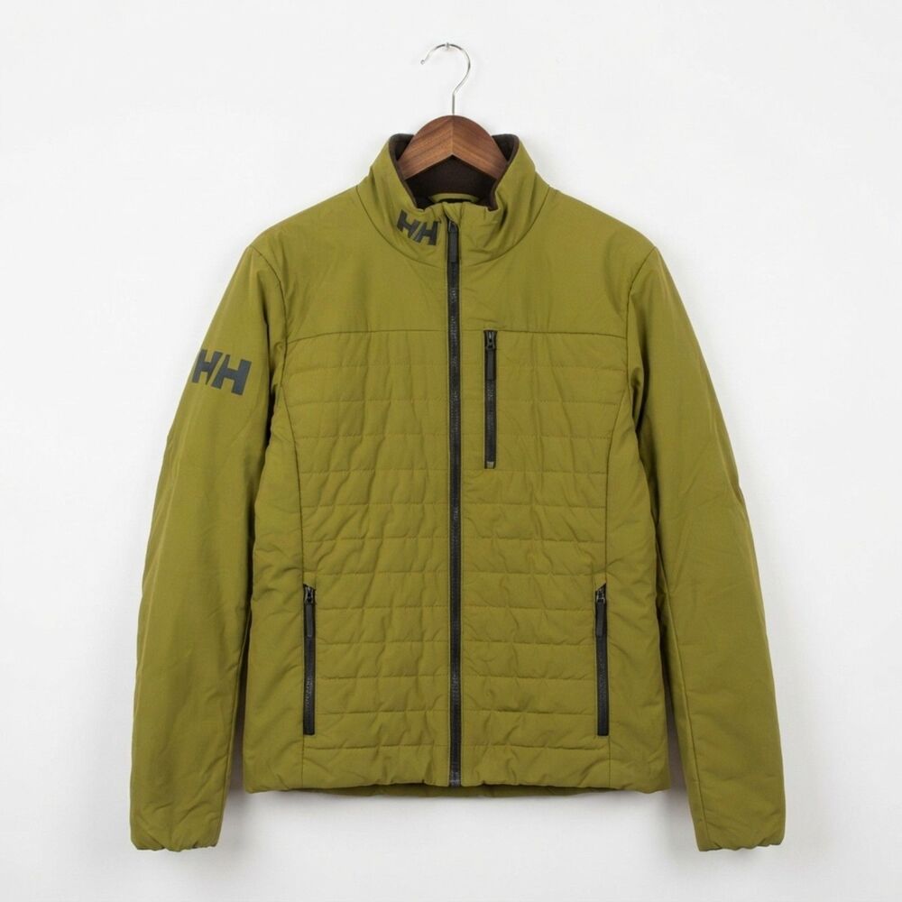 Helly Hansen Olive Green Quilted Puffer Jacket Lightly Insulated Coat